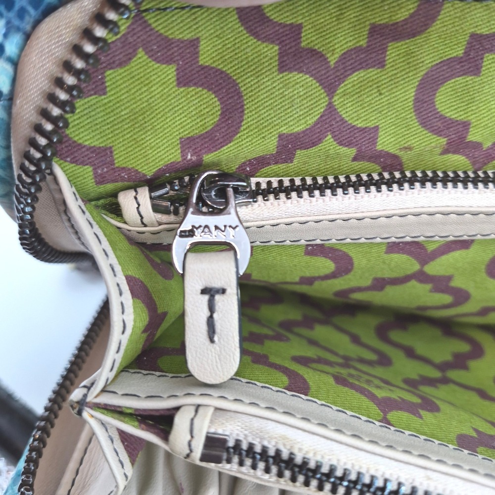 Bryany Blue Python Embossed Wristlet Wallet Clutc… - image 9